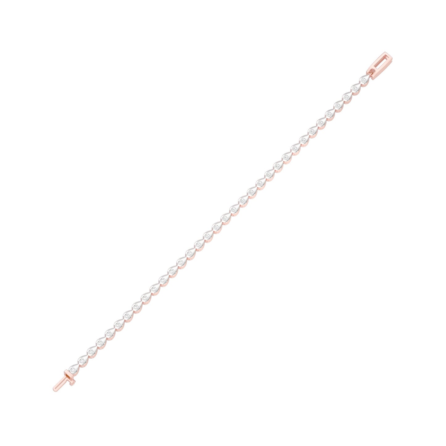 Fresh Burst Diamond Tennis Bracelet 18 KT / Rose Gold