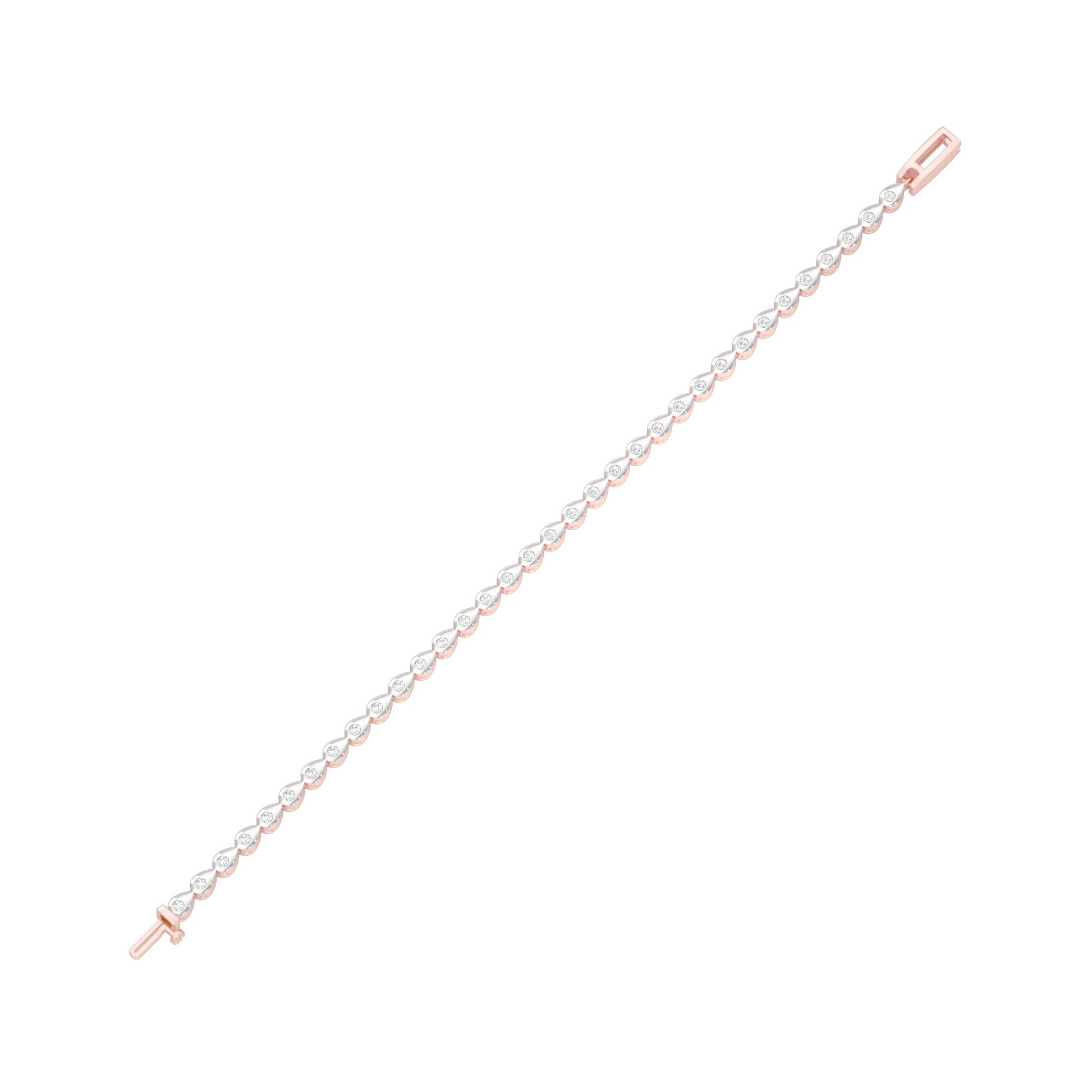 Fresh Burst Diamond Tennis Bracelet 18 KT / Rose Gold