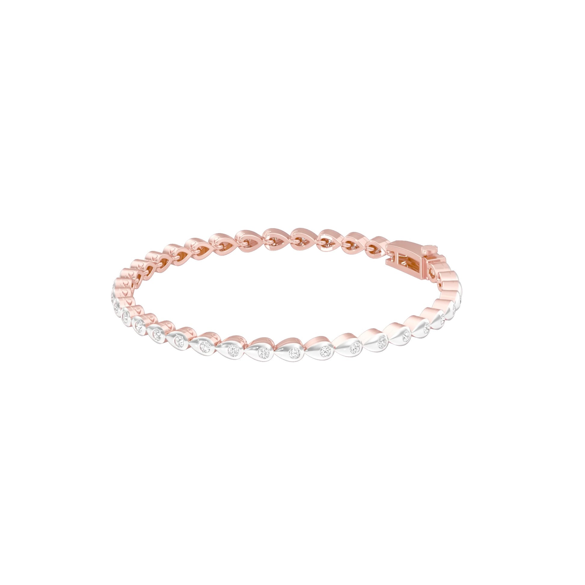 Fresh Burst Diamond Tennis Bracelet 18 KT / Rose Gold
