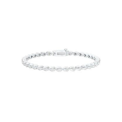 Fresh Burst Diamond Tennis Bracelet 18 KT / White Gold
