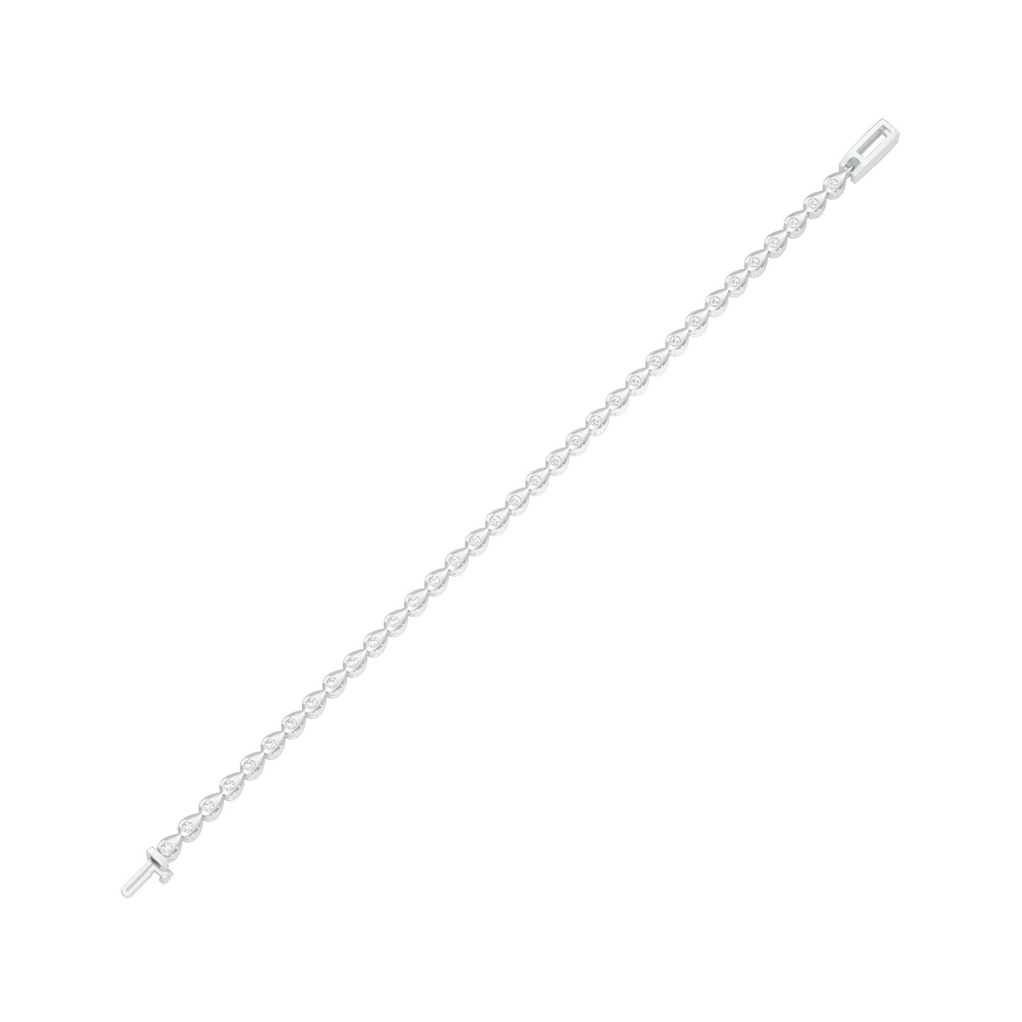 Fresh Burst Diamond Tennis Bracelet 18 KT / White Gold