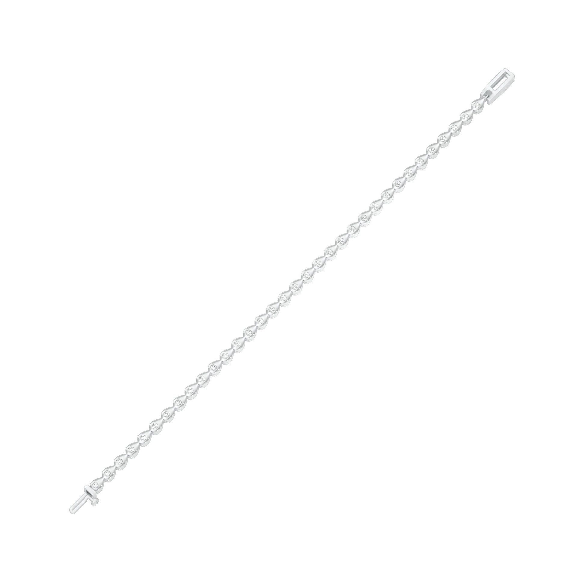 Fresh Burst Diamond Tennis Bracelet 18 KT / White Gold