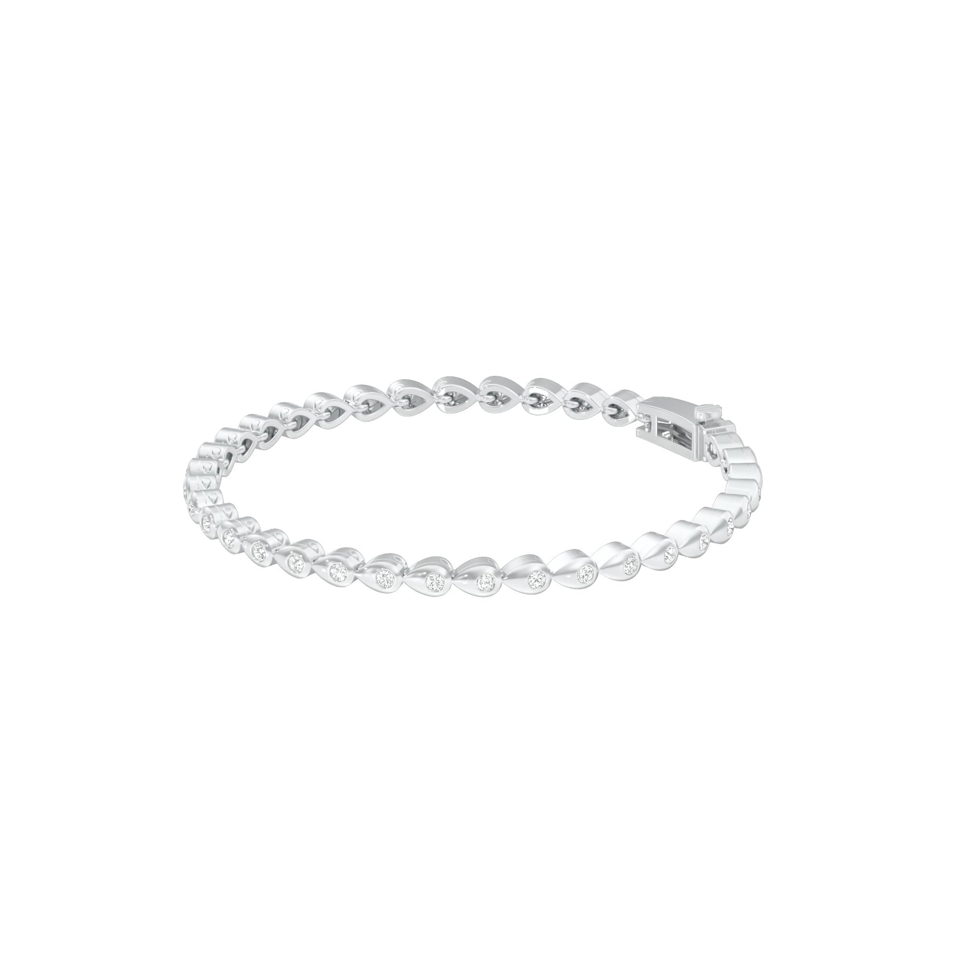Fresh Burst Diamond Tennis Bracelet 18 KT / White Gold