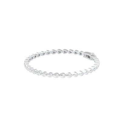 Fresh Burst Diamond Tennis Bracelet 18 KT / White Gold