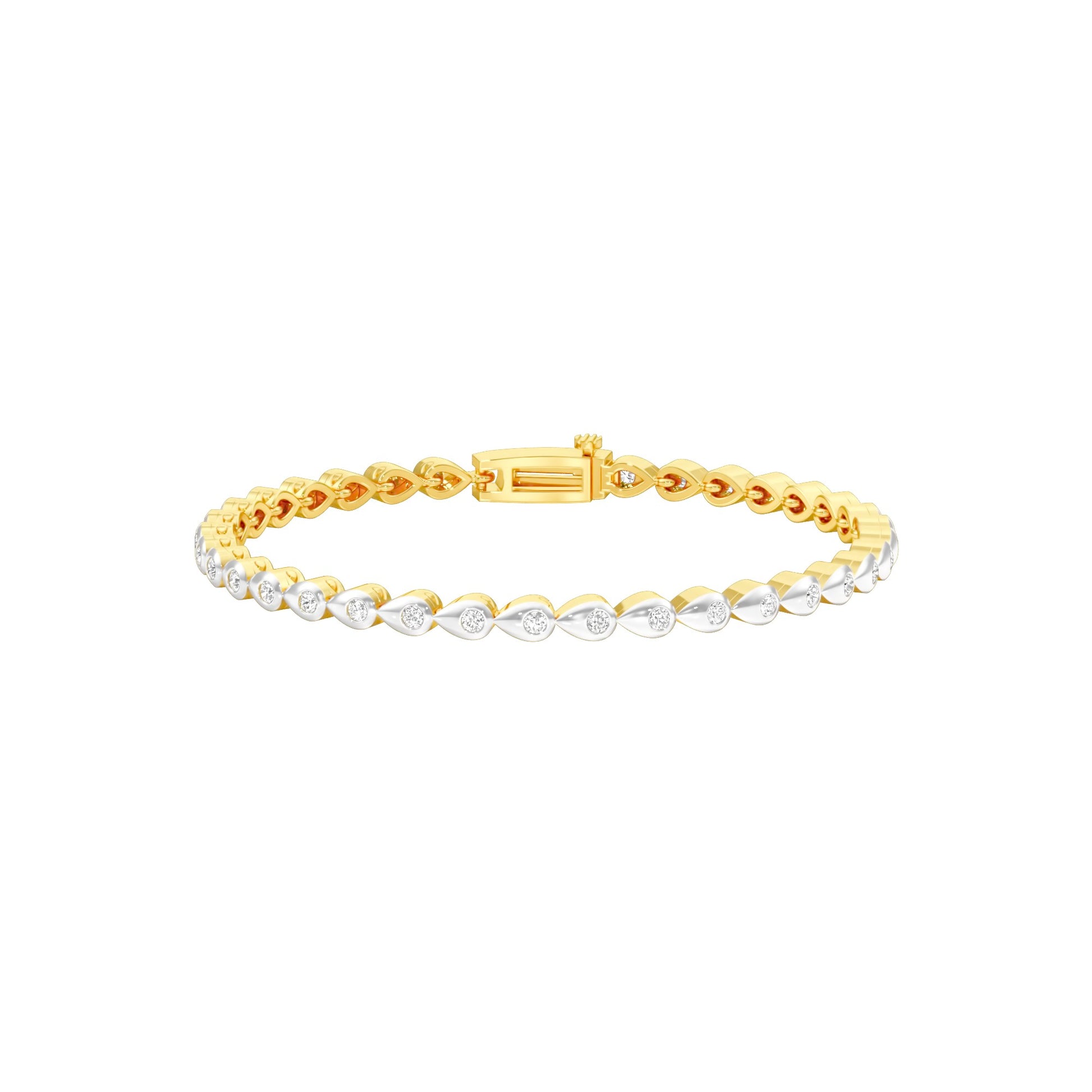 Fresh Burst Diamond Tennis Bracelet 18 KT / Yellow Gold