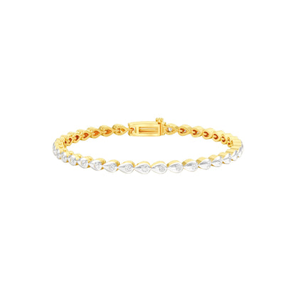 Fresh Burst Diamond Tennis Bracelet 18 KT / Yellow Gold