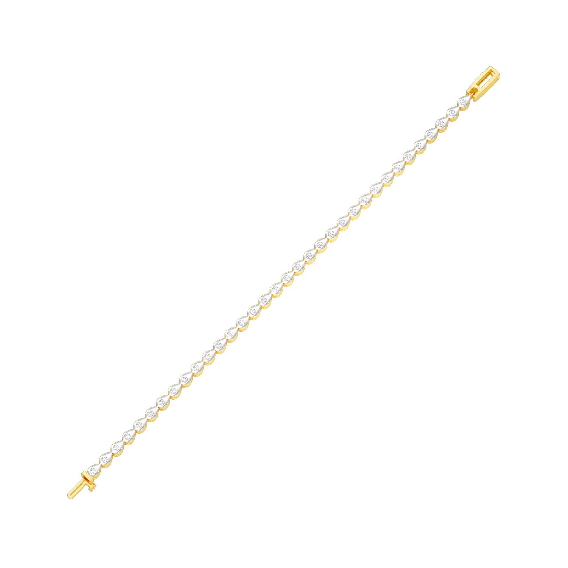 Fresh Burst Diamond Tennis Bracelet 18 KT / Yellow Gold