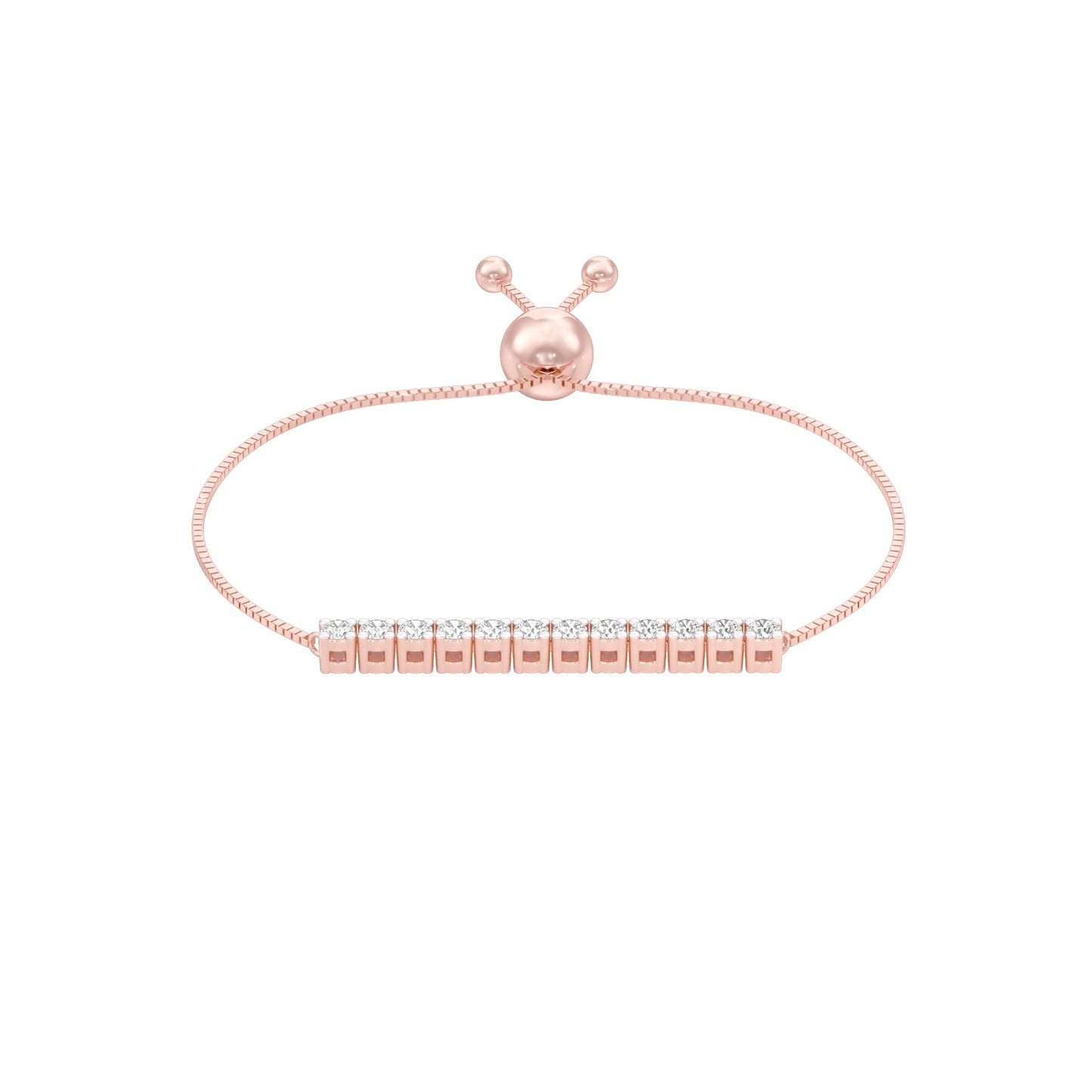 Lines of Her Light Diamond Flexi Bracelet 18 KT / Rose Gold