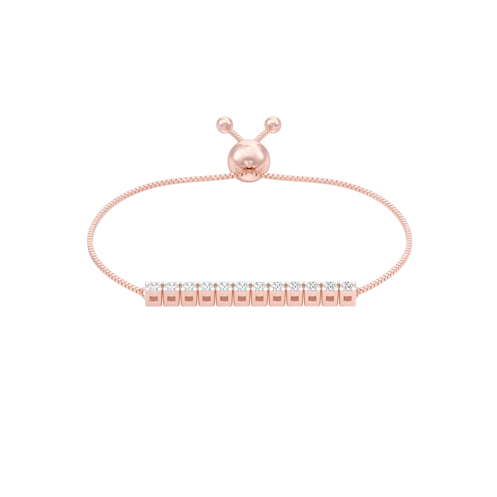 Lines of Her Light Diamond Flexi Bracelet 18 KT / Rose Gold