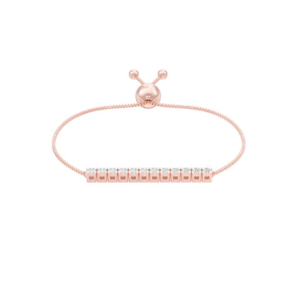 Lines of Her Light Diamond Flexi Bracelet 18 KT / Rose Gold