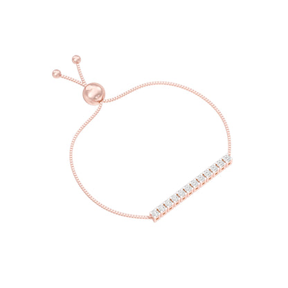 Lines of Her Light Diamond Flexi Bracelet 18 KT / Rose Gold
