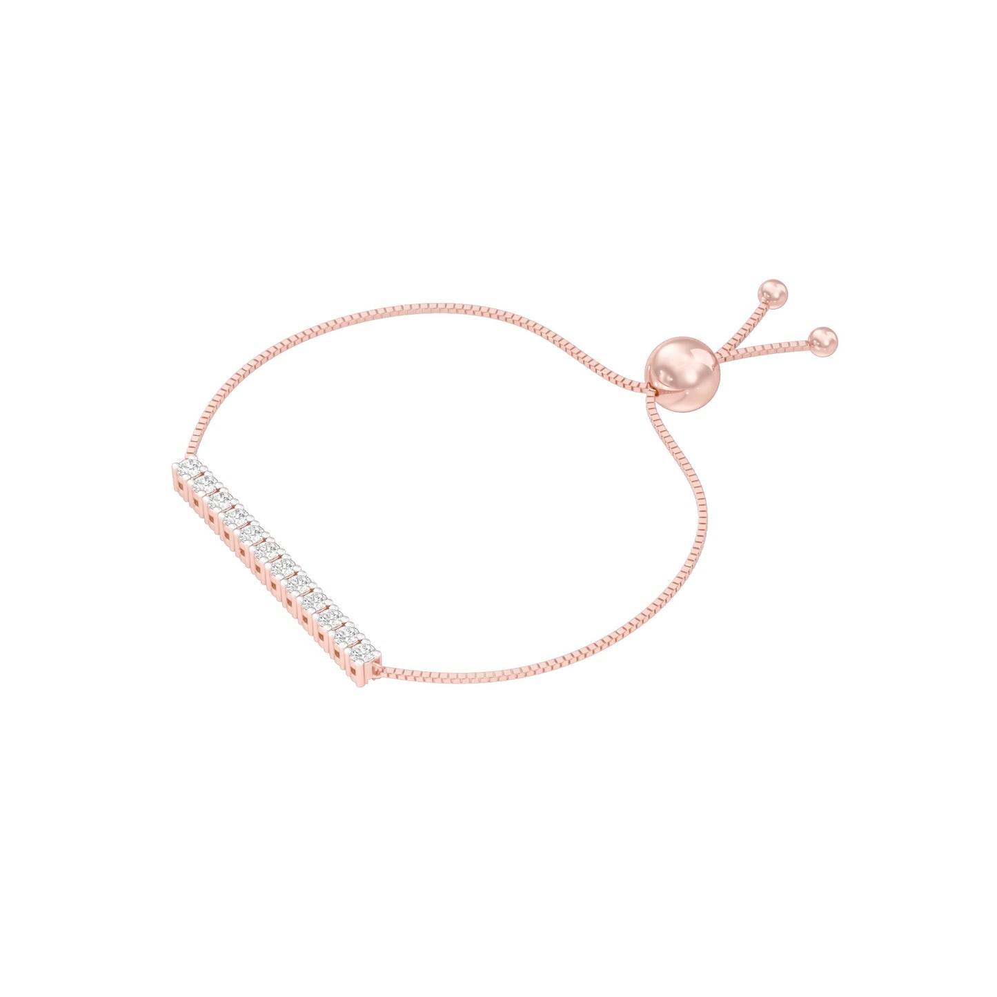 Lines of Her Light Diamond Flexi Bracelet 18 KT / Rose Gold