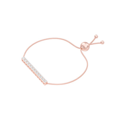 Lines of Her Light Diamond Flexi Bracelet 18 KT / Rose Gold