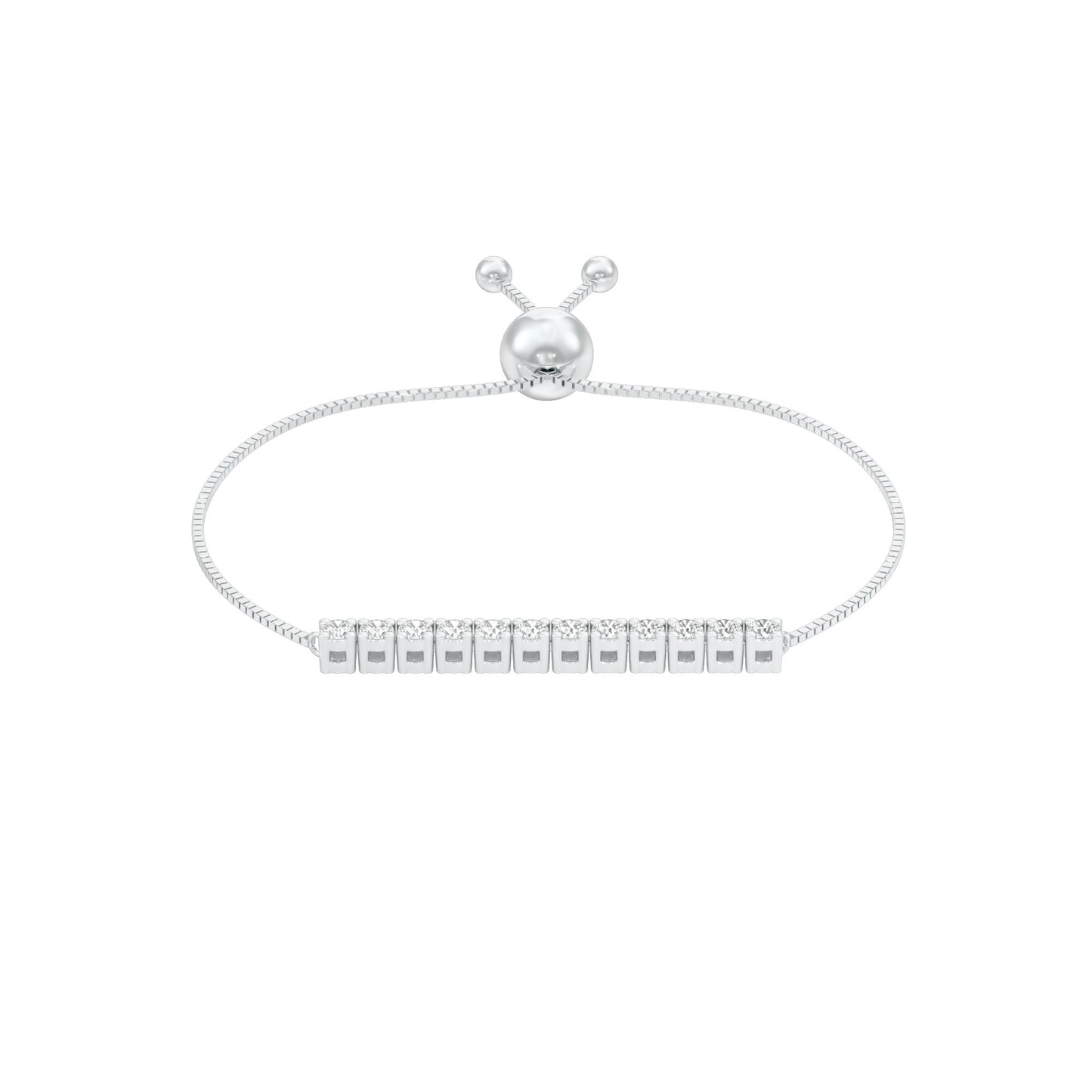 Lines of Her Light Diamond Flexi Bracelet 18 KT / White Gold