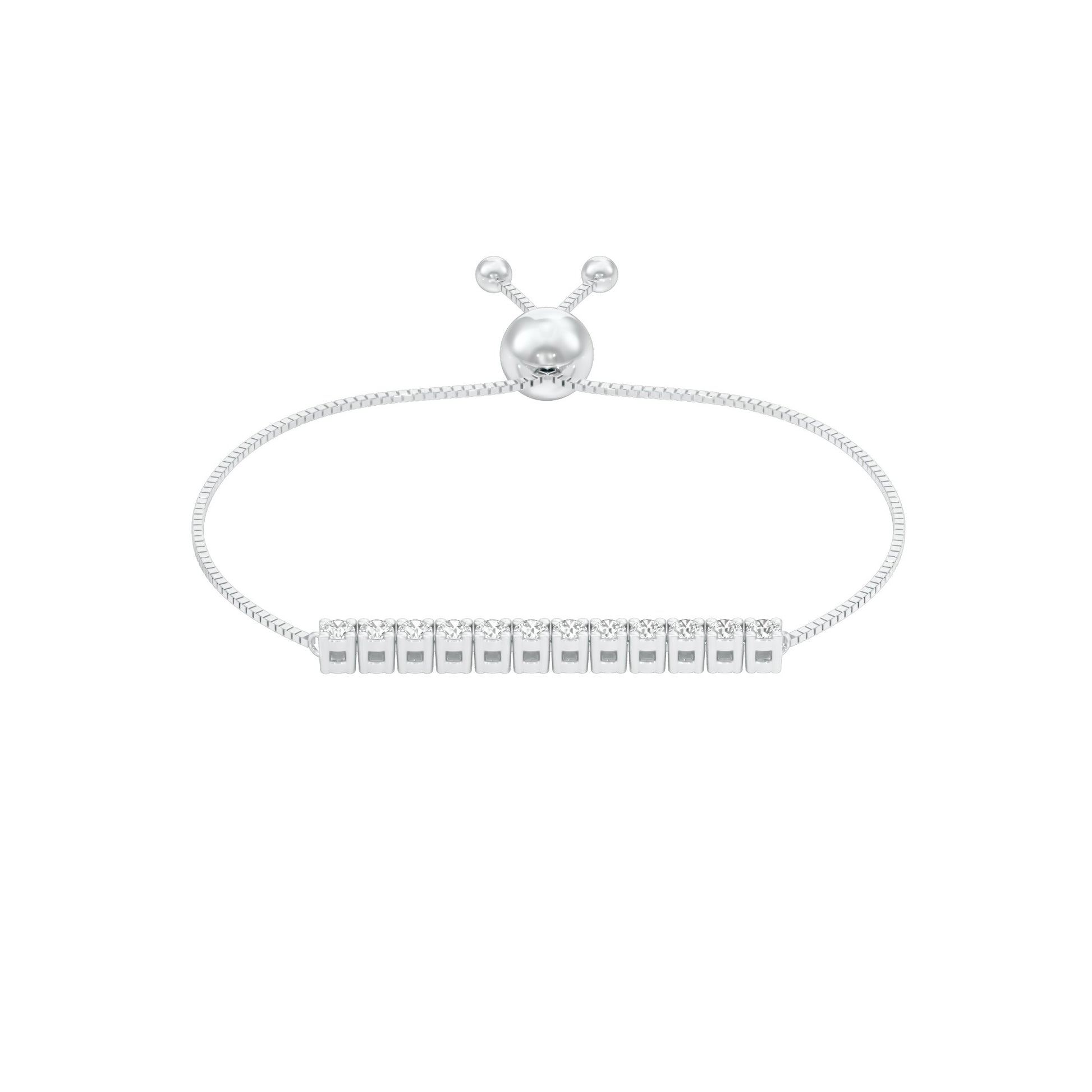 Lines of Her Light Diamond Flexi Bracelet 18 KT / White Gold