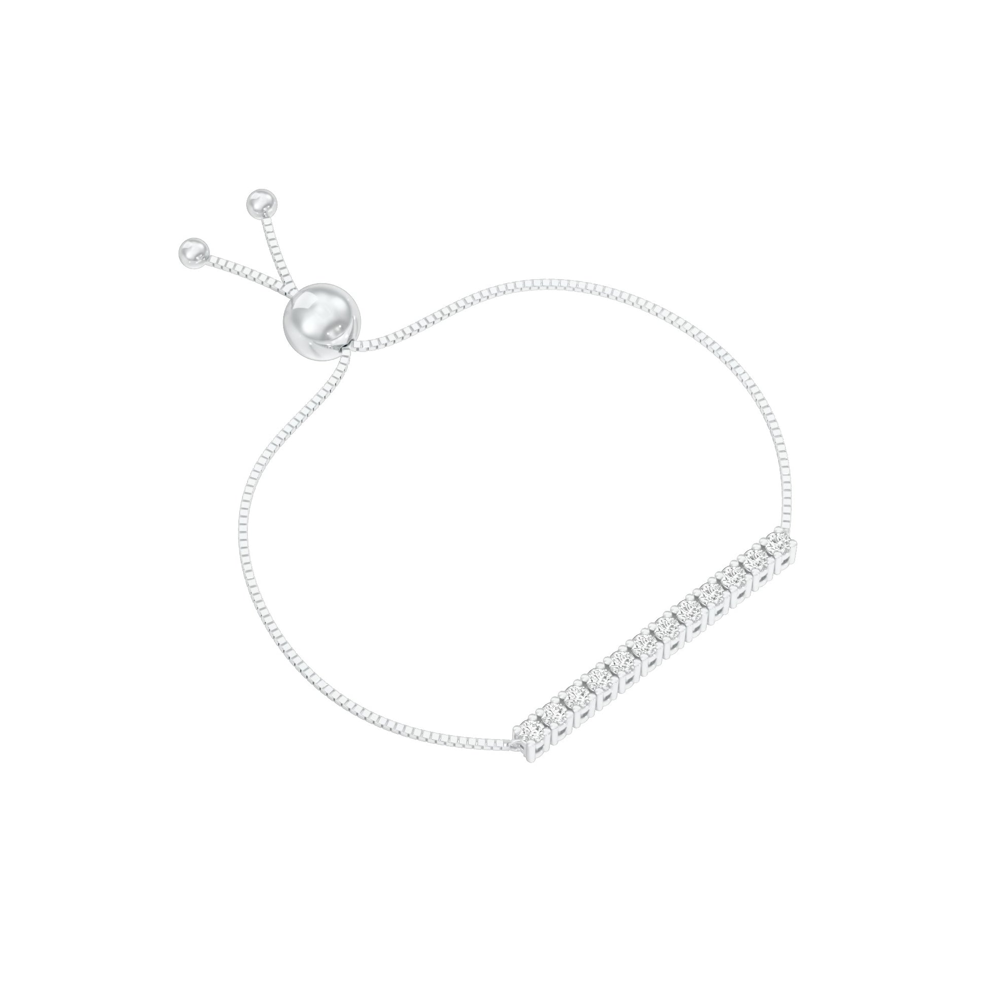 Lines of Her Light Diamond Flexi Bracelet 18 KT / White Gold