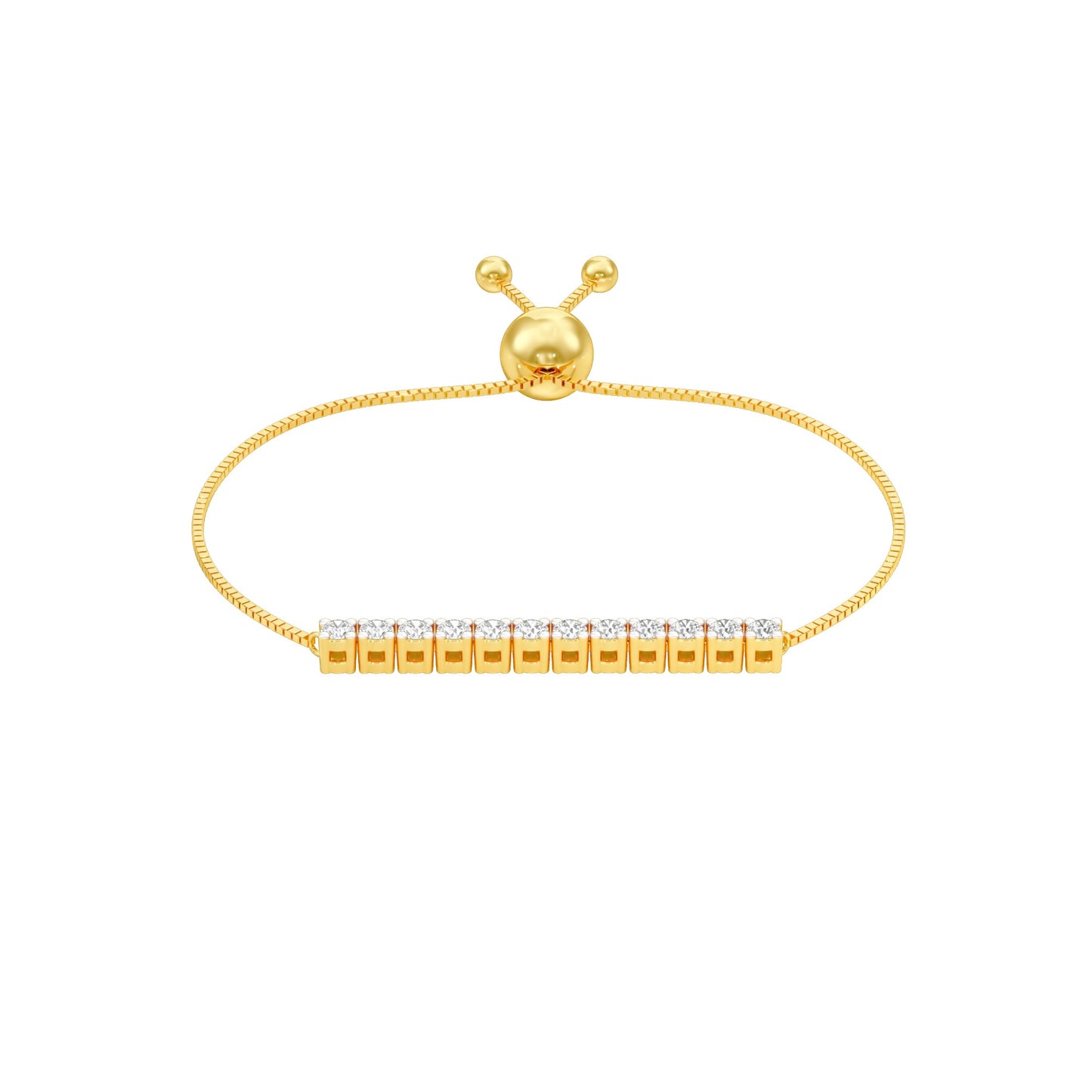 Lines of Her Light Diamond Flexi Bracelet 18 KT / Yellow Gold