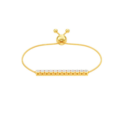 Lines of Her Light Diamond Flexi Bracelet 18 KT / Yellow Gold