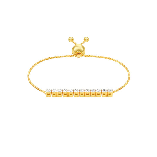 Lines of Her Light Diamond Flexi Bracelet 18 KT / Yellow Gold