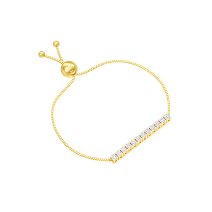 Lines of Her Light Diamond Flexi Bracelet 18 KT / Yellow Gold