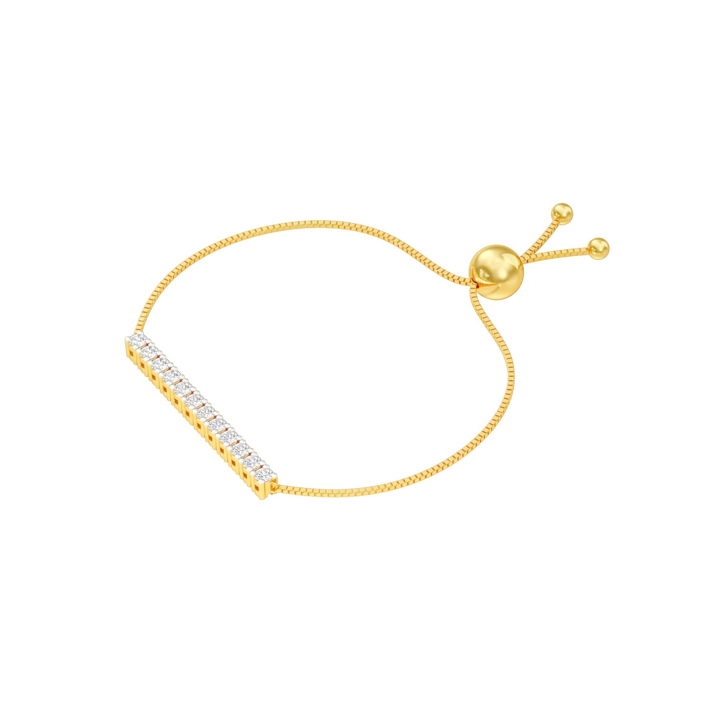 Lines of Her Light Diamond Flexi Bracelet 18 KT / Yellow Gold