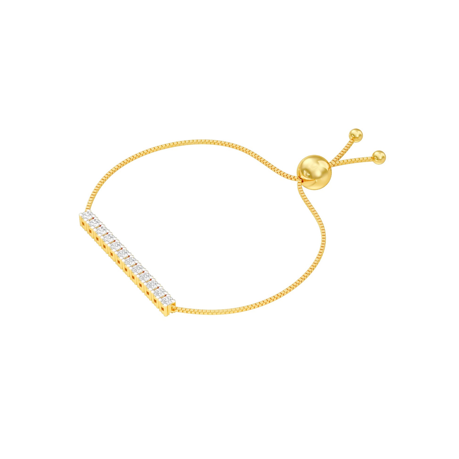 Lines of Her Light Diamond Flexi Bracelet 18 KT / Yellow Gold