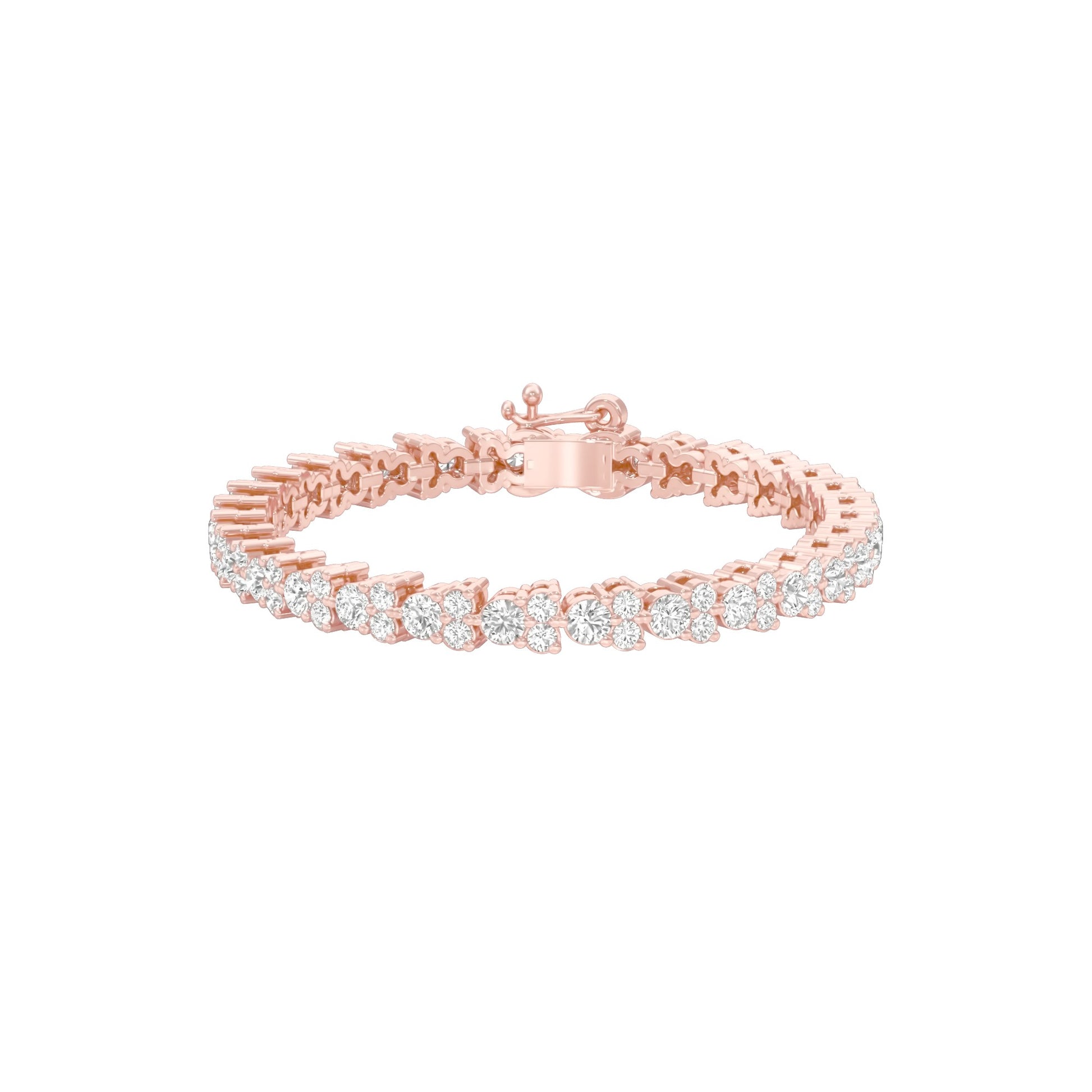 Garland of Brilliance Diamond Tennis Bracelet 18 KT / Rose Gold