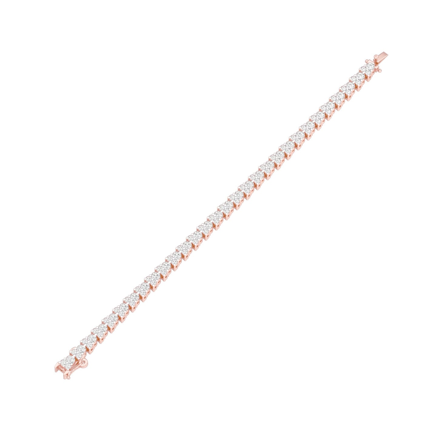 Garland of Brilliance Diamond Tennis Bracelet 18 KT / Rose Gold