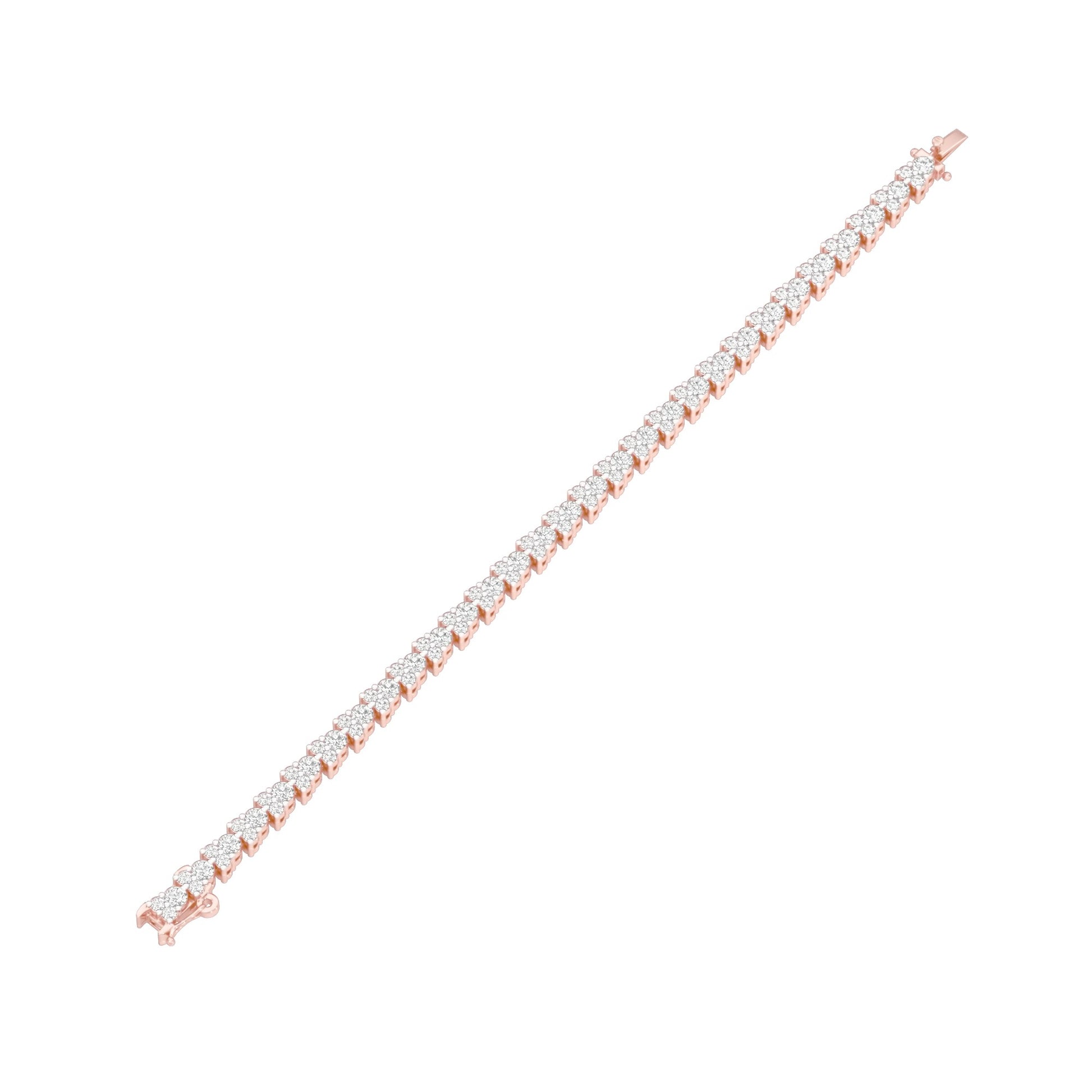 Garland of Brilliance Diamond Tennis Bracelet 18 KT / Rose Gold
