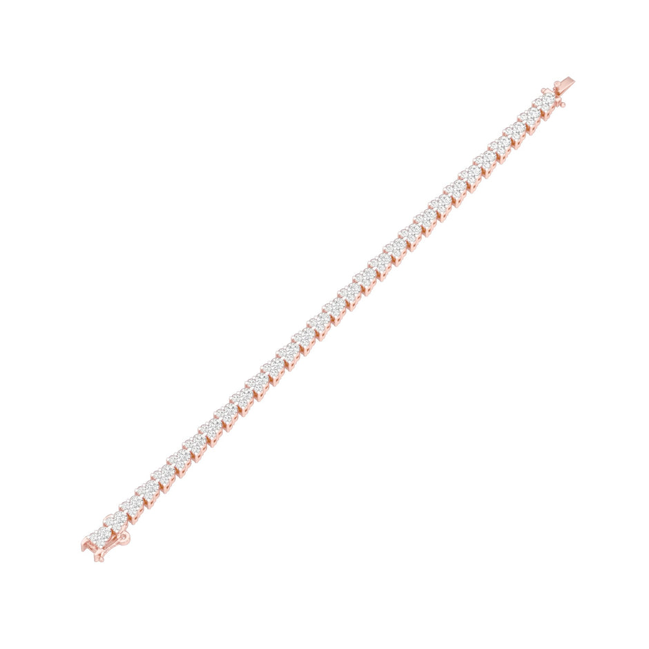 Garland of Brilliance Diamond Tennis Bracelet 18 KT / Rose Gold