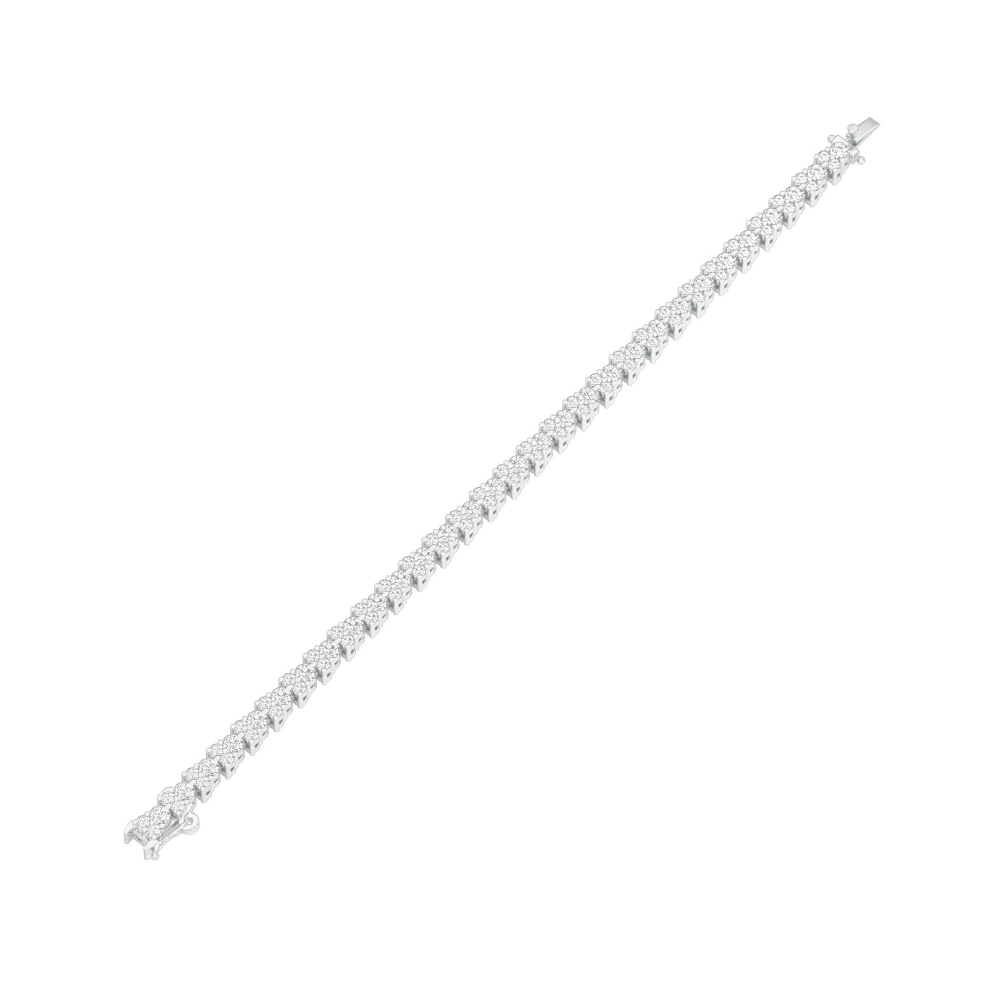 Garland of Brilliance Diamond Tennis Bracelet 18 KT / White Gold