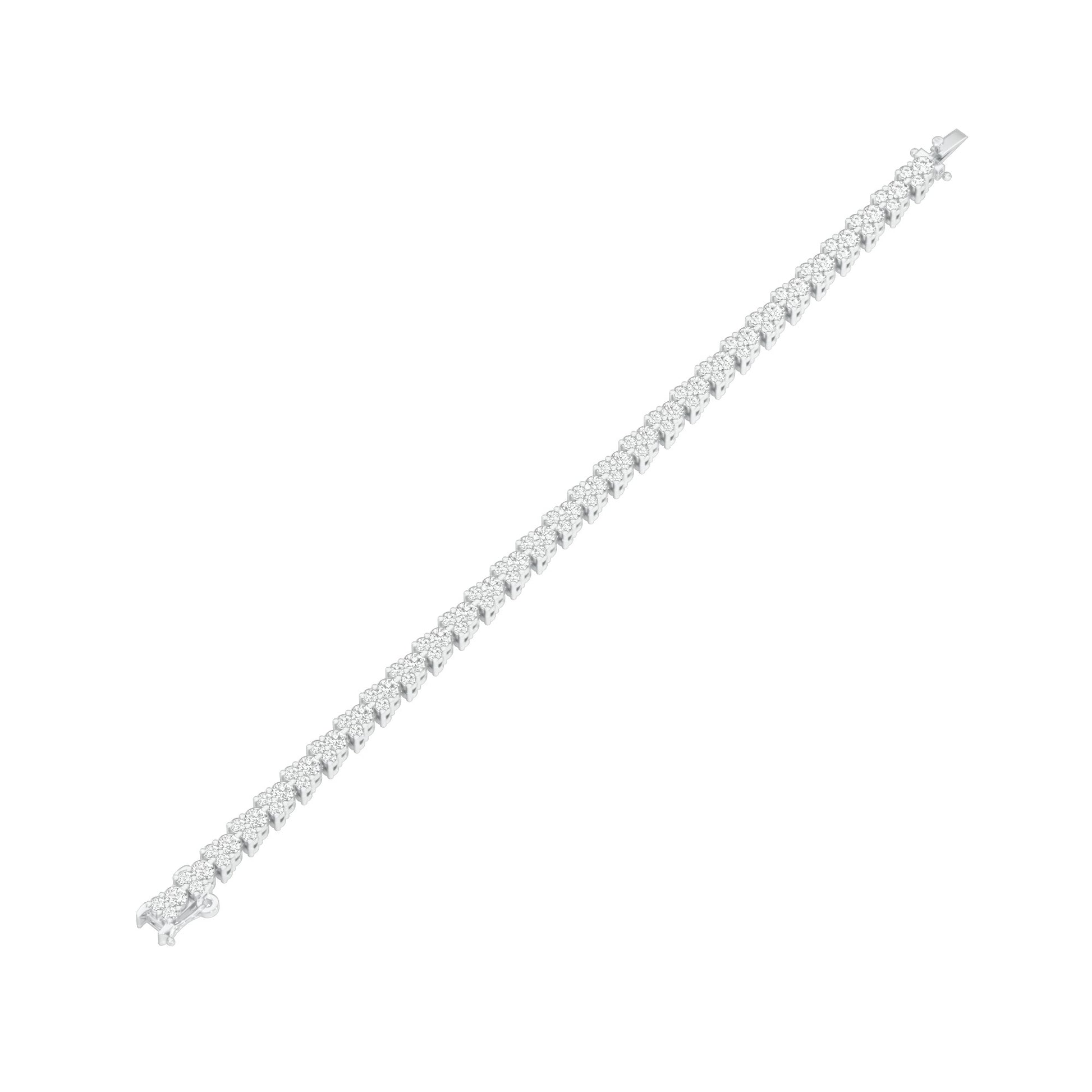 Garland of Brilliance Diamond Tennis Bracelet 18 KT / White Gold