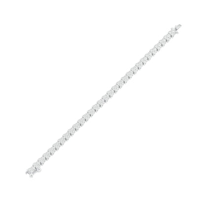 Garland of Brilliance Diamond Tennis Bracelet 18 KT / White Gold