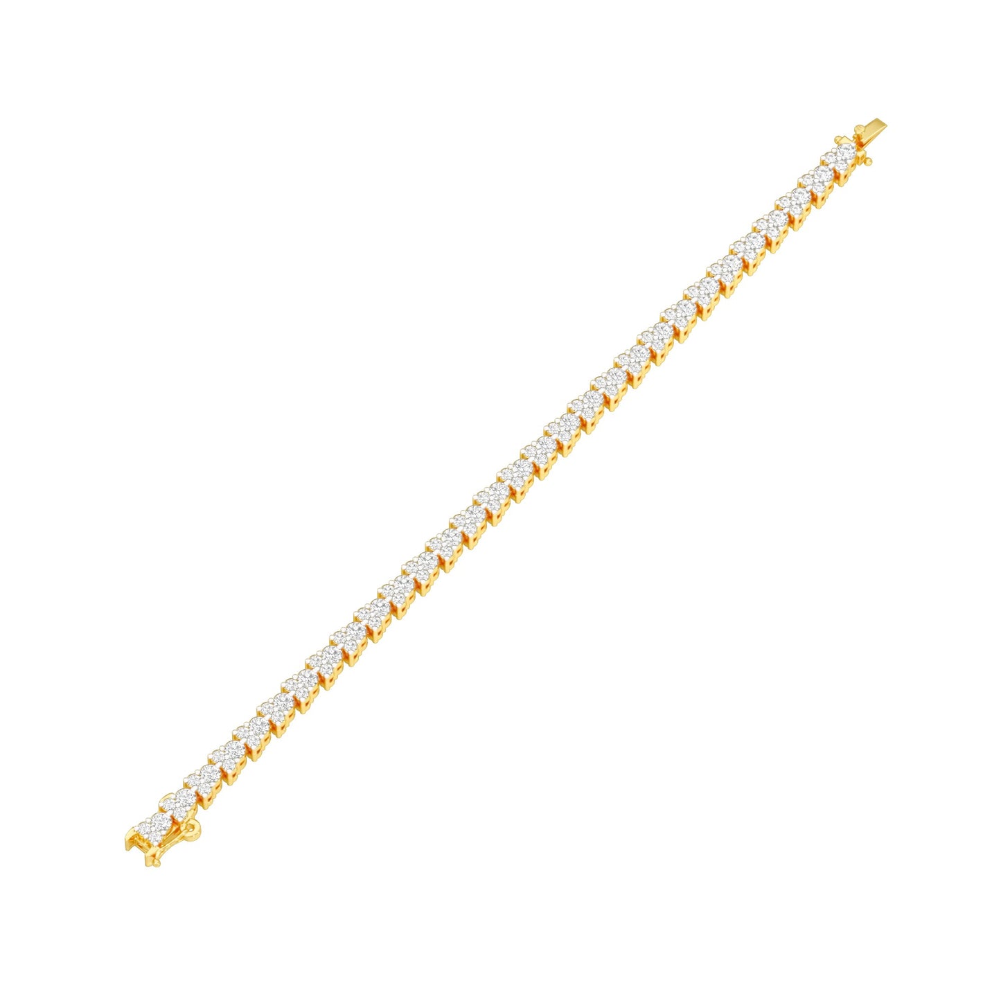 Garland of Brilliance Diamond Tennis Bracelet 18 KT / Yellow Gold