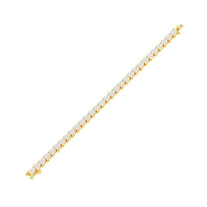 Garland of Brilliance Diamond Tennis Bracelet 18 KT / Yellow Gold