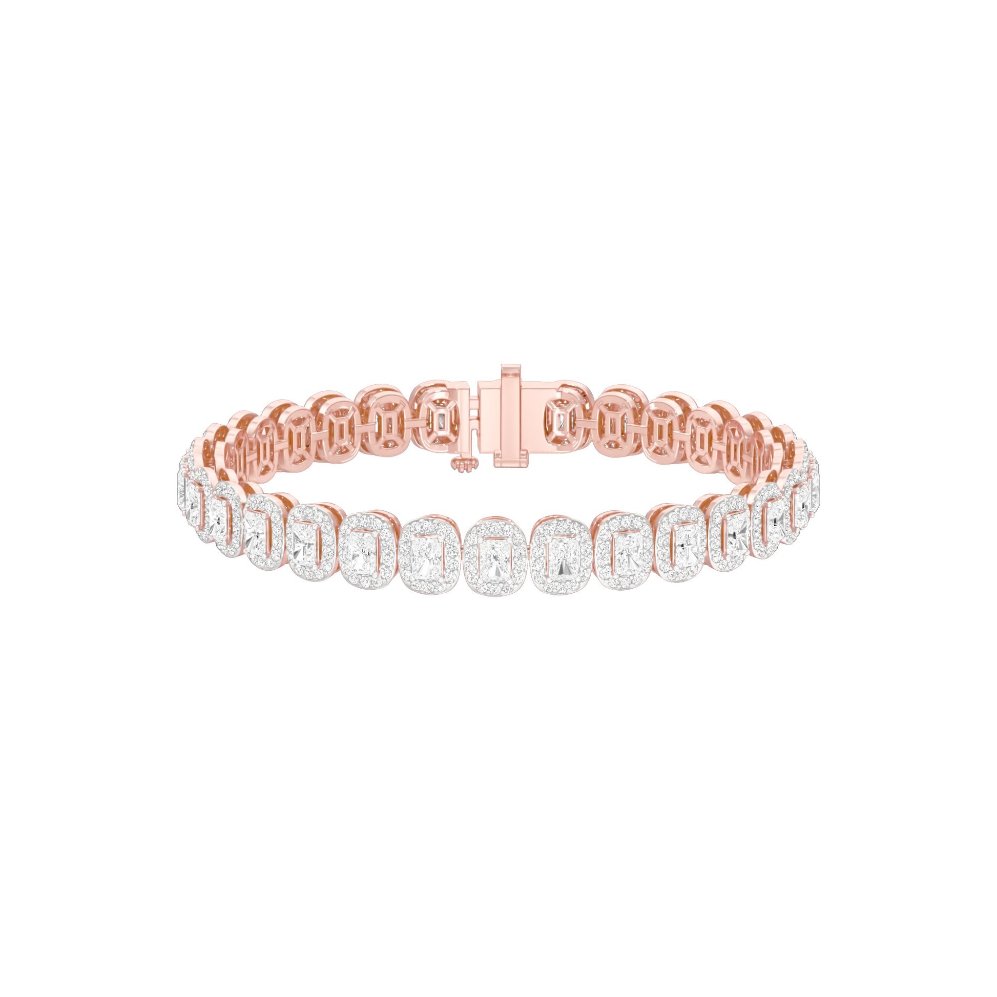 Couture Clasp Diamond Tennis Bracelet 18 KT / Rose Gold