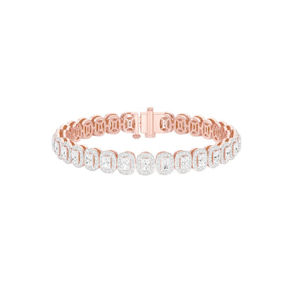 Couture Clasp Diamond Tennis Bracelet 18 KT / Rose Gold