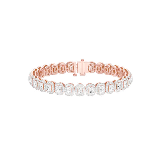 Couture Clasp Diamond Tennis Bracelet 18 KT / Rose Gold