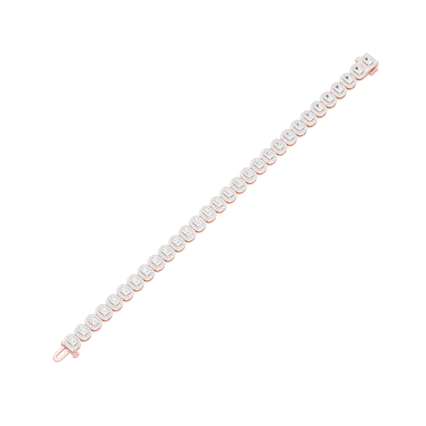 Couture Clasp Diamond Tennis Bracelet 18 KT / Rose Gold
