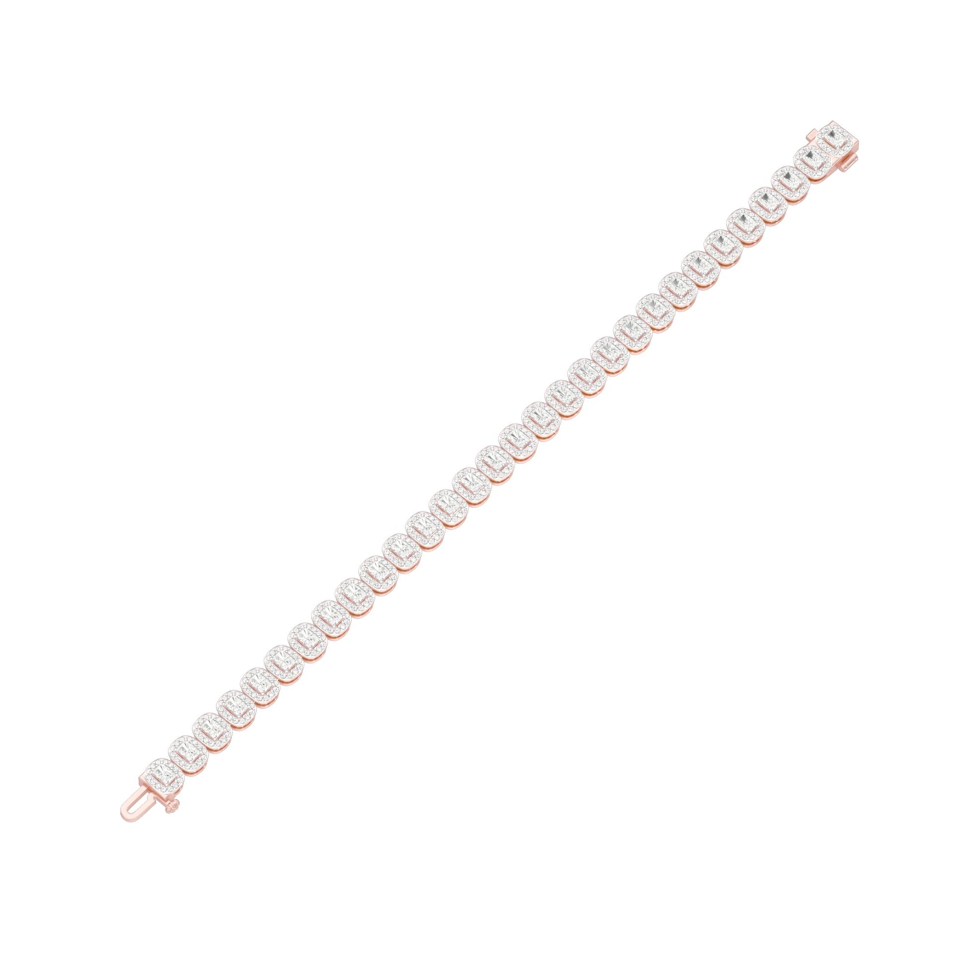 Couture Clasp Diamond Tennis Bracelet 18 KT / Rose Gold