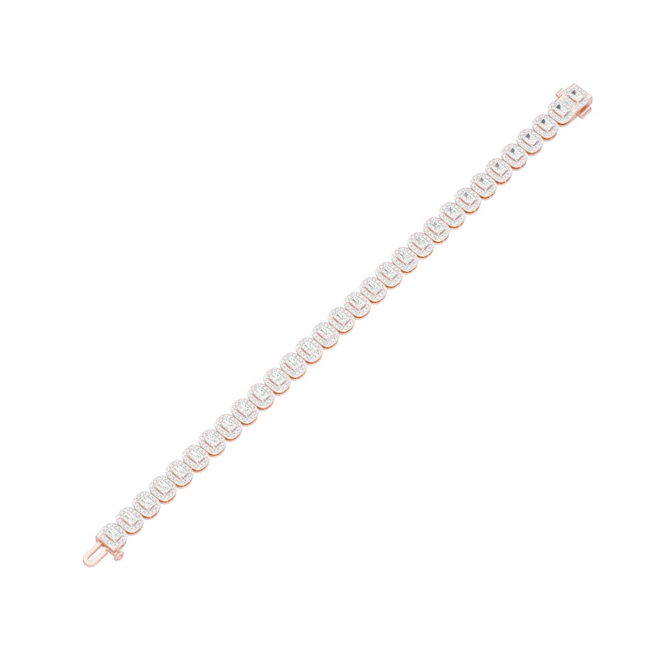 Couture Clasp Diamond Tennis Bracelet 18 KT / Rose Gold