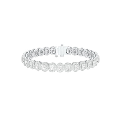 Couture Clasp Diamond Tennis Bracelet 18 KT / White Gold