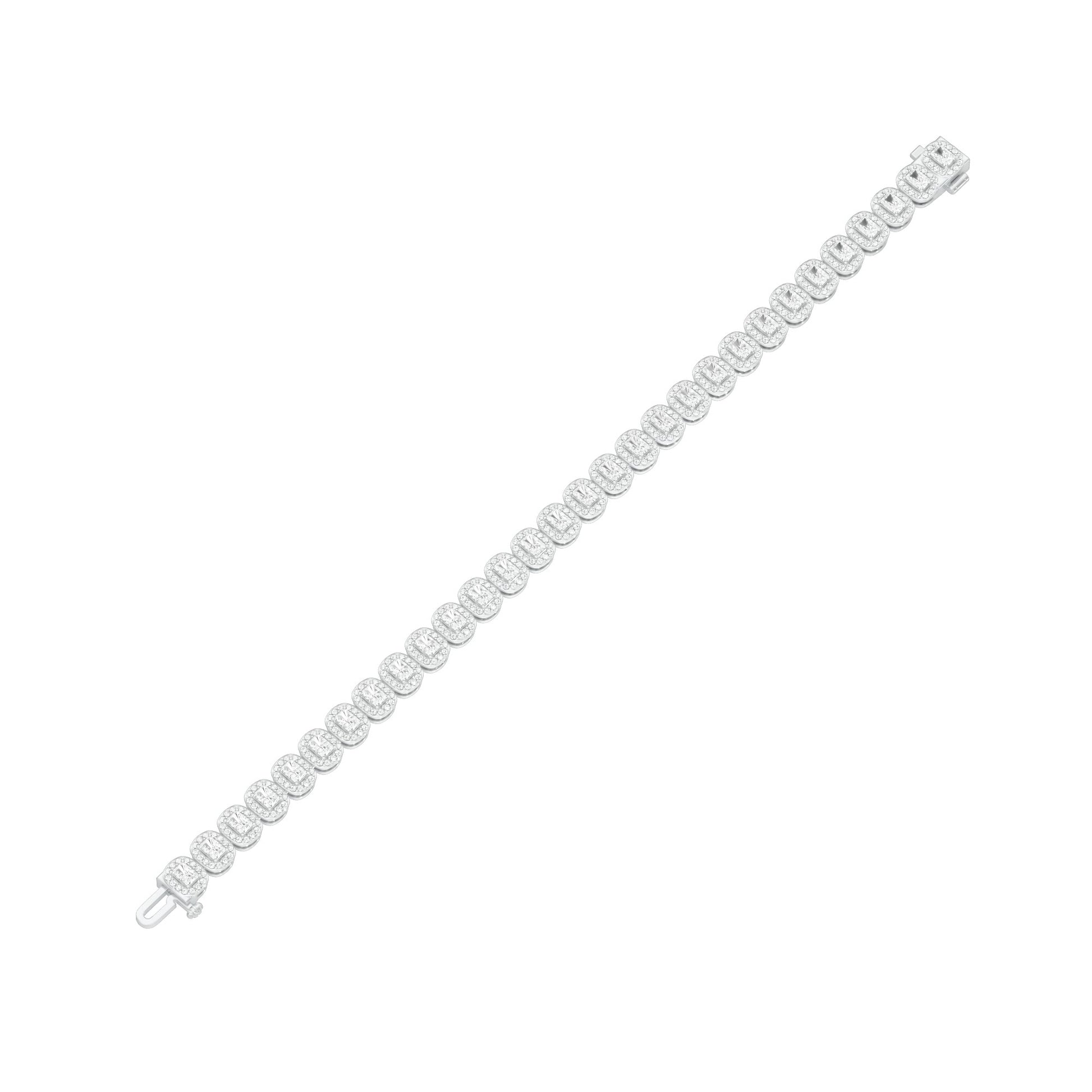 Couture Clasp Diamond Tennis Bracelet 18 KT / White Gold