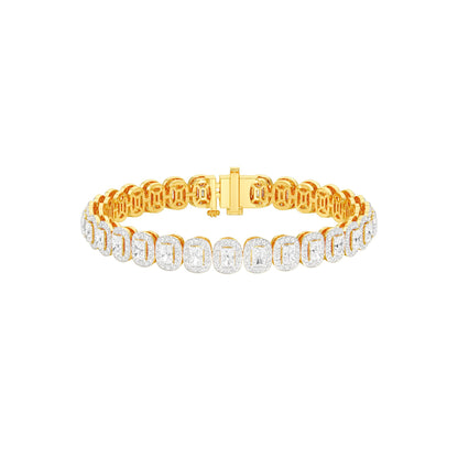 Couture Clasp Diamond Tennis Bracelet 18 KT / Yellow Gold