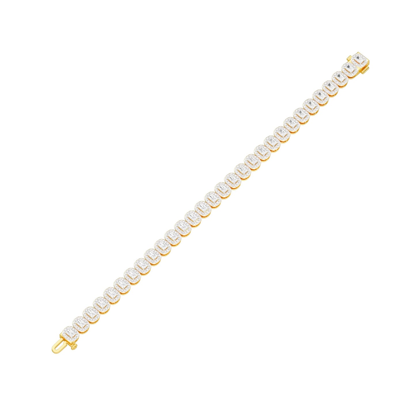 Couture Clasp Diamond Tennis Bracelet 18 KT / Yellow Gold