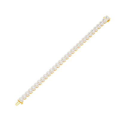 Couture Clasp Diamond Tennis Bracelet 18 KT / Yellow Gold