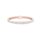 Runway Polished Diamond Tennis Bracelet 18 KT / Rose Gold