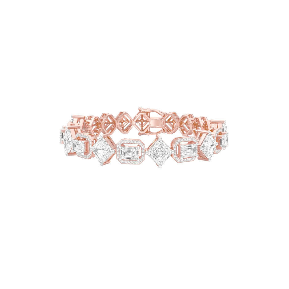 Luxe Loop Diamond Tennis Bracelet 18 KT / Rose Gold