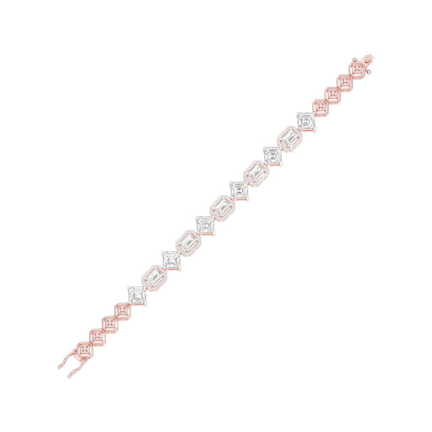 Luxe Loop Diamond Tennis Bracelet 18 KT / Rose Gold