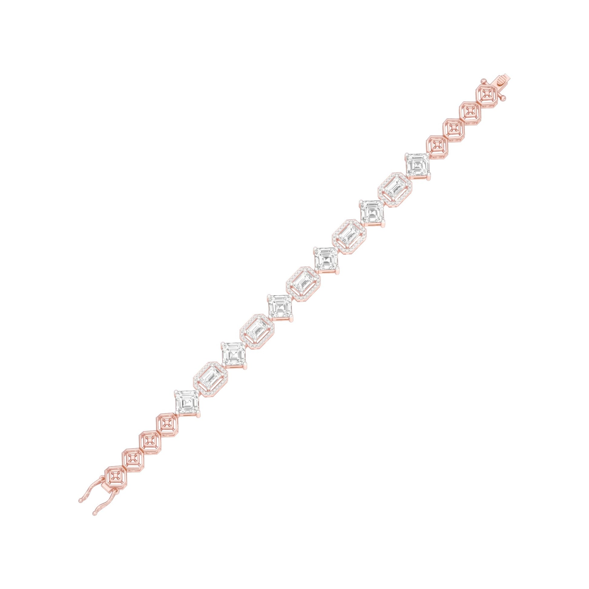 Luxe Loop Diamond Tennis Bracelet 18 KT / Rose Gold